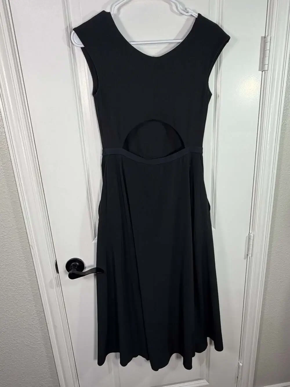 Athleta Ryder Ribbed Cutout Midi Dress Black Size SP - Picture 6 of 7